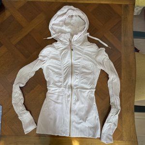 lululemon athletica hooded sweatshirt, slim fit, small, striped, light rose